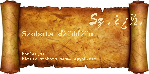 Szobota Ádám névjegykártya